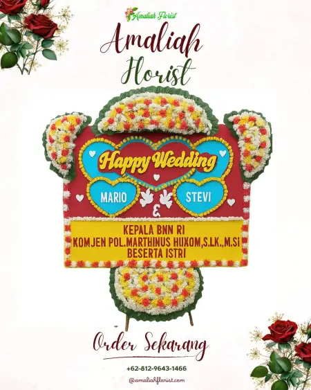 Papan Bunga Pernikahan Notogiwang